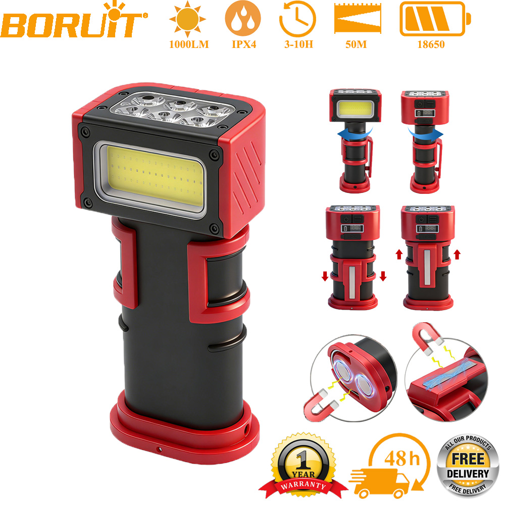 Fishing Light - BORUiT Lampe de travail LED COB